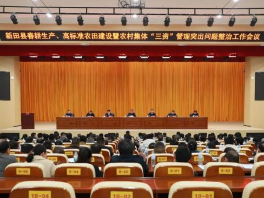 新田县春耕生产、高标准农田建设暨农村集体“三资”管理突出问题整治工作会议召开