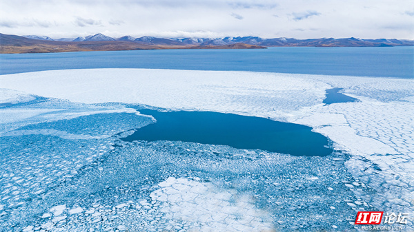 2、蓝色的冰晶将整个普莫雍措覆盖。田文国.jpg