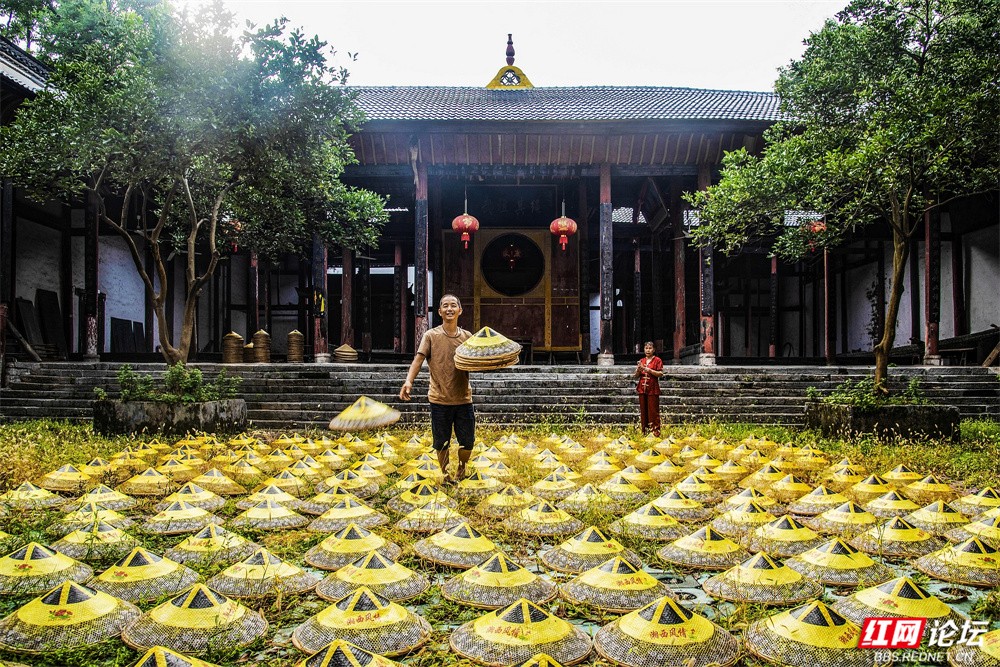 nEO_IMG_7月 图说:省级非遗·中方斗笠 2025年7月31日拍摄于怀化市中方县中方镇,省级非物质文化遗产中方斗笠工艺流程之一晒斗笠。 DSC_3760.jpg