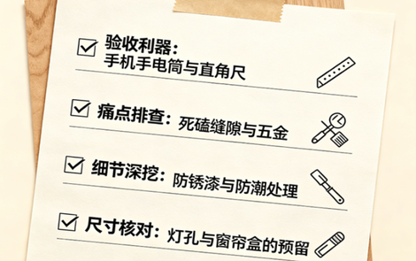 装修小白刚需｜木工完工别急着签字！带上这份“硬核”验收清单
