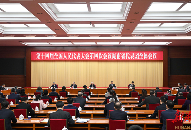 湖南代表团举行分组会议和第六次全体会议