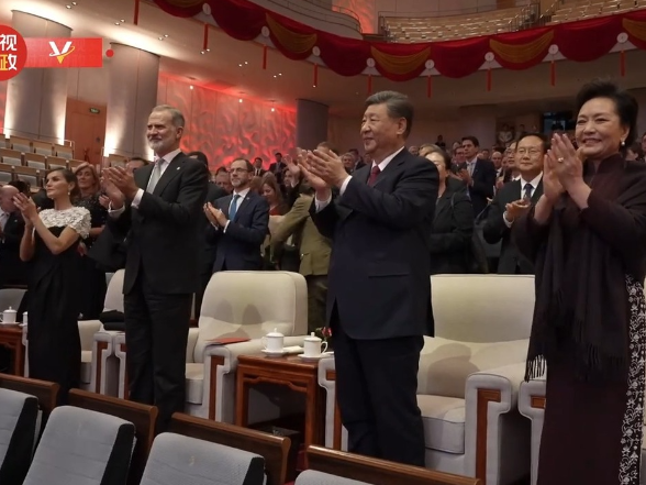 独家视频丨习近平夫妇同西班牙国王费利佩六世夫妇一同观看音乐会