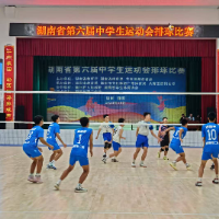 湖南省第六届中学生运动会排球赛在隆回落幕