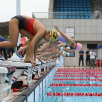 80余名健儿逐浪竞风流 湖南省第六届中运会游泳赛邵阳开赛