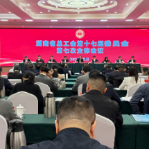 湖南省总工会第十七届委员会第七次全体会议举行 杨浩东当选省总工会主席