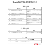 第八届湖南省省长质量奖及提名奖建议名单公示