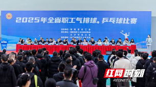 2025年湖南省职工气排球、乒乓球比赛开幕