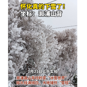 视频丨冰雪绘就冬日画卷，怀化溆浦山背村下雪了