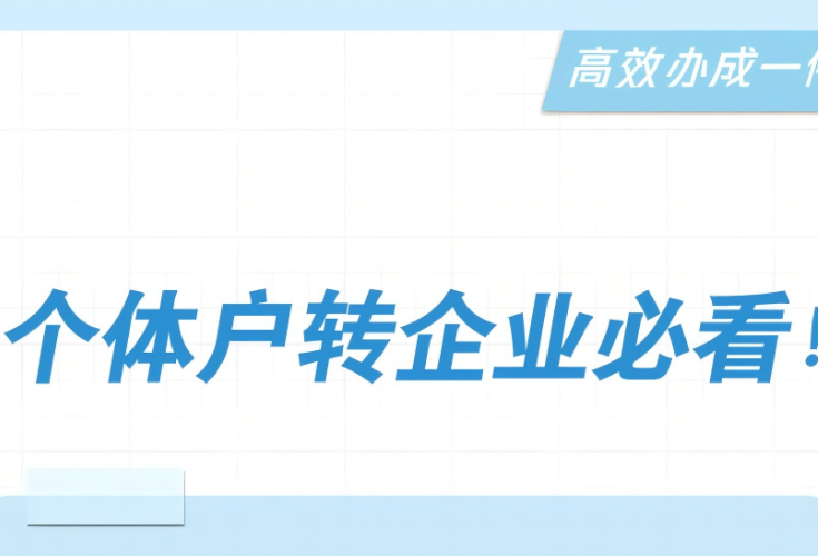 不用麻烦了，“个转企”办理流程优化！}
