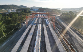 零道高速一、二分部率先完成梁板预制 全力打通架梁通道