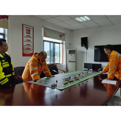 长沙高速大围山南管理所:“沉浸式”沙盘推演提升应急处置能力