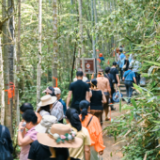 “森呼吸”中品苗韵 绥宁黄桑曲幽谷轻徒步活动举行