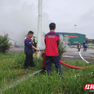 中国石化郴州石油：货车突发火情 石化员工应急处置化验为夷