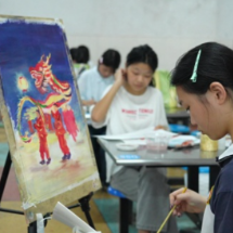 临武县举办第二十三届中小学艺术节现场书画赛