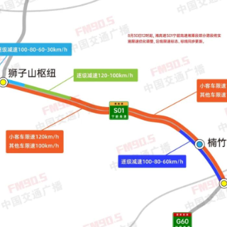 注意!湖南S01宁韶高速部分路段限速调整至120km/h