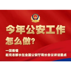 今年公安工作怎么做？一图看懂赵克志部长在全国公安厅局长会议讲话重点