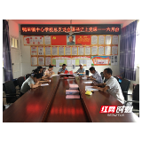 隆回县鸭田镇中心小学开展“迎七一”主题党日教育活动