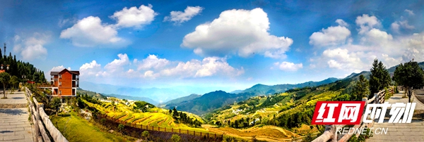 红网时刻10月13日讯（通讯员 雷振梁）隆回花瑶山背梯田景区，一处具有一千多年历史的稻作文化底韵的乡村田园景观。