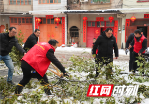 武冈市文旅广体局除雪清障保畅行动暖民心