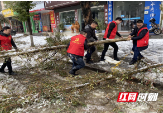 邵阳市生态环境局隆回分局：闻令而动 干部职工齐上阵扫雪清障