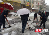 邵阳县郦家坪镇：党建引领除冰扫雪，优化营商环境