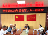 大祥区罗市镇举办退役军人“八一”座谈会 共叙情谊同谋发展