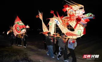 新春走基层 | 湖南临武：龙鱼夜舞贺新春