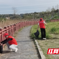 邵阳职院组织开展“保护母亲河净滩巡河”志愿服务活动