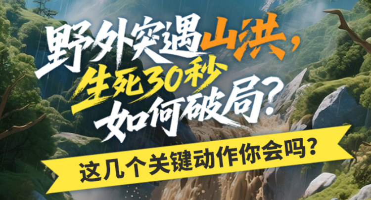 H5丨野外突遇山洪，生死30秒如何破局？这几个关键动作你会吗？