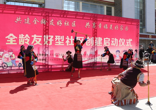 图为市特殊教育学校岗拉梅朵艺术团带来的舞蹈《舞动大地》.jpg