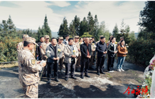 万坪镇开展清明节祭扫马忆湘烈士墓活动