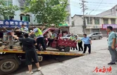 石堤镇开展交通顽瘴痼疾整治行动