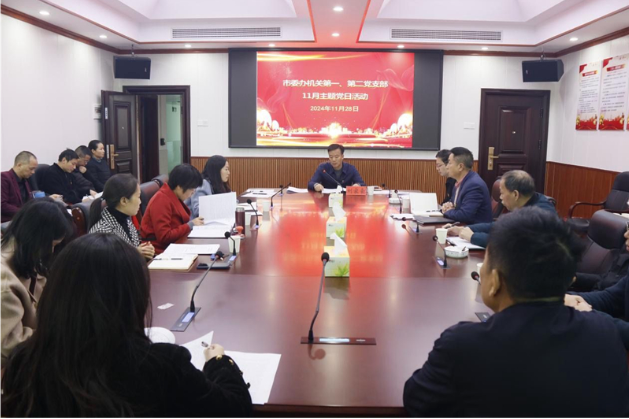 刘家豪为邵东市委办机关党支部党员上党课