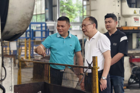 罗健康走访党外代表人士并调研邵东五金产业