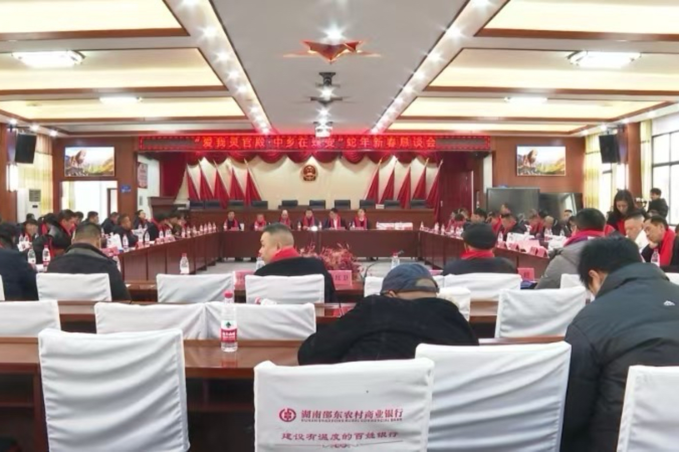 邵东市灵官殿镇召开“爱我灵官殿·中乡在蝶变”蛇年新春恳谈会