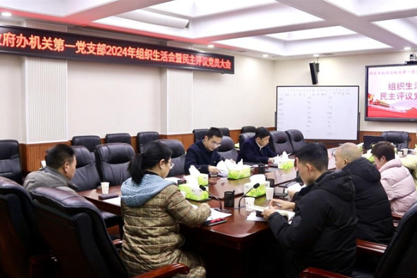 付凯军参加所在的邵东市政府办机关第一党支部2024年组织生活会