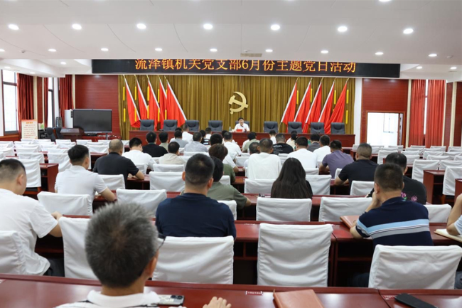 付凯军为流泽镇机关党员讲授党课