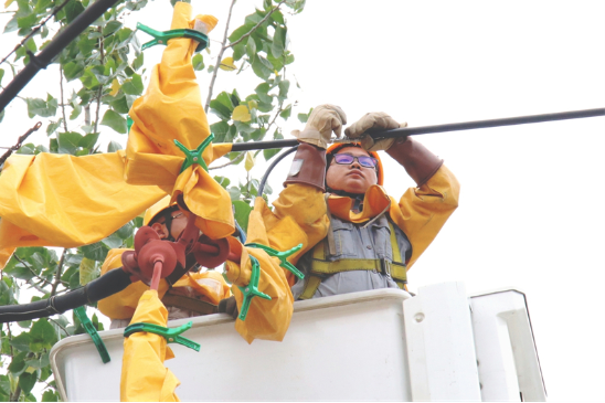 烈日下的坚守┃邵东电力工人奋战一线保供电