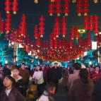 灯火璀璨鹤鸣洲 欢天喜地闹元宵