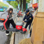 斜水塘社区联合城管开展舞水路市容秩序专项整治行动