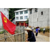 文明实践在溆浦｜葛竹坪镇：党员带头清道路 党旗飘扬村庄亮