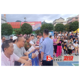 三江镇：“村BA”持续升温 护航与反诈宣传双发力
