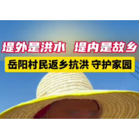 堤外是洪水 堤内是故乡 岳阳村民返乡抗洪 守护家园