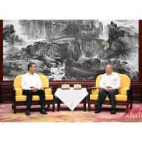 沈晓明与申长雨一行会谈