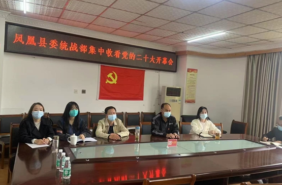 凤凰县委统战部集中收看党的二十大开幕会