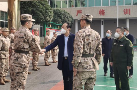 毛家走访慰问县武警中队、县消防救援大队、县人武部及驻县部队