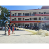 凤凰县廖家桥学区石化中学开展消防演练，筑牢校园安全防线
