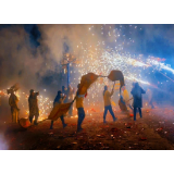 非遗雄狮跃高台 火龙狂舞闹元宵—— 落潮井镇勾良村上演别样元宵盛宴