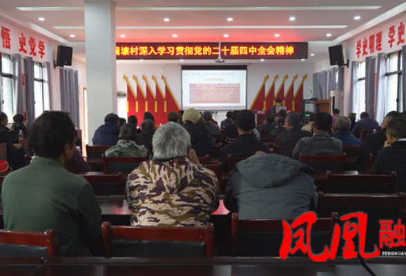 学习贯彻党的二十届四中全会精神廖家桥镇菖蒲塘村开展“微宣讲”活动