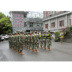 凤凰县山江镇召开民兵应急排整组点演大会